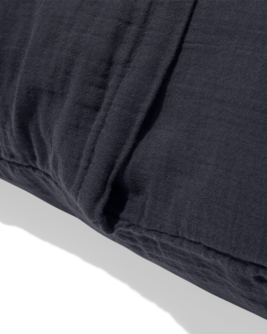 Merci - Coussin Rectangle En Gaze De Coton - Gris Fusain