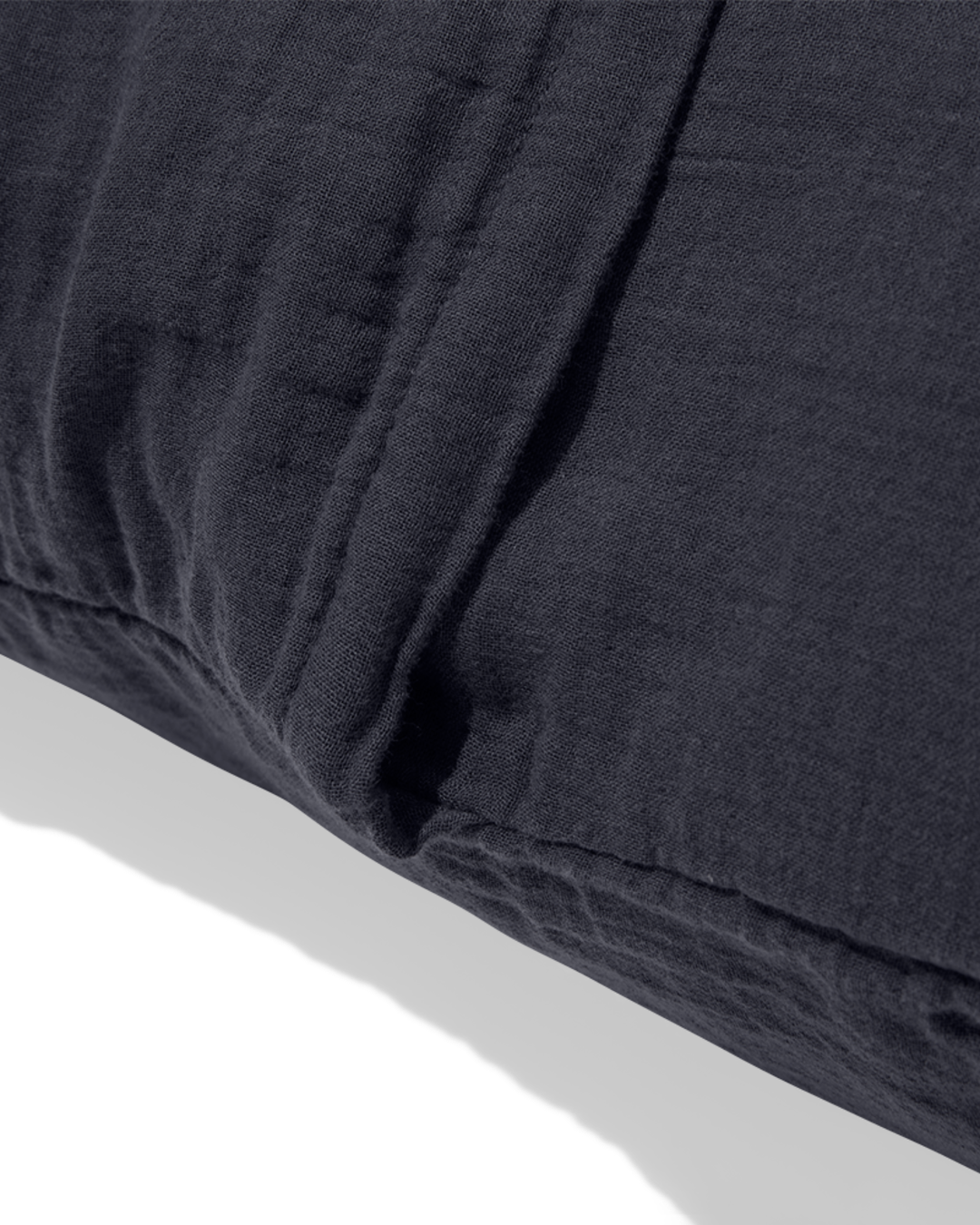 Merci - Coussin Rectangle En Gaze De Coton - Gris Fusain