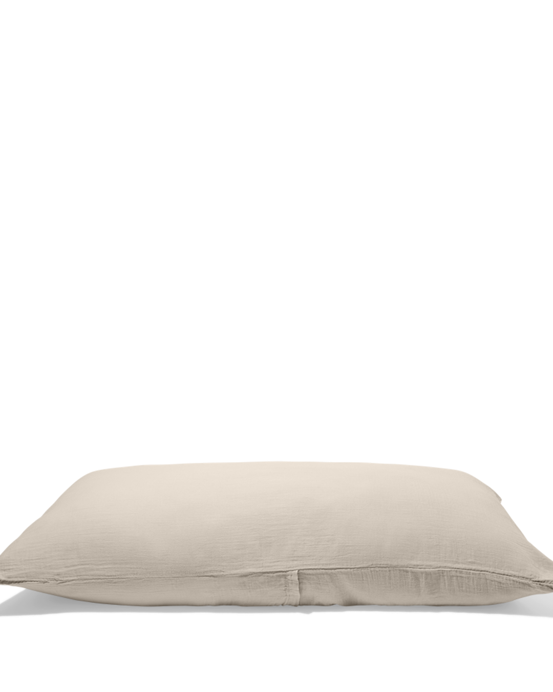 Merci - Cotton gauze rectangle cushion - Beige Quai de Seine
