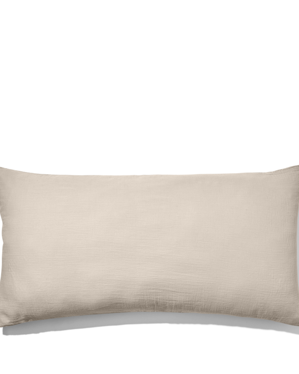 Merci - Coussin Rectangle En Gaze De Coton - Beige Quai De Seine