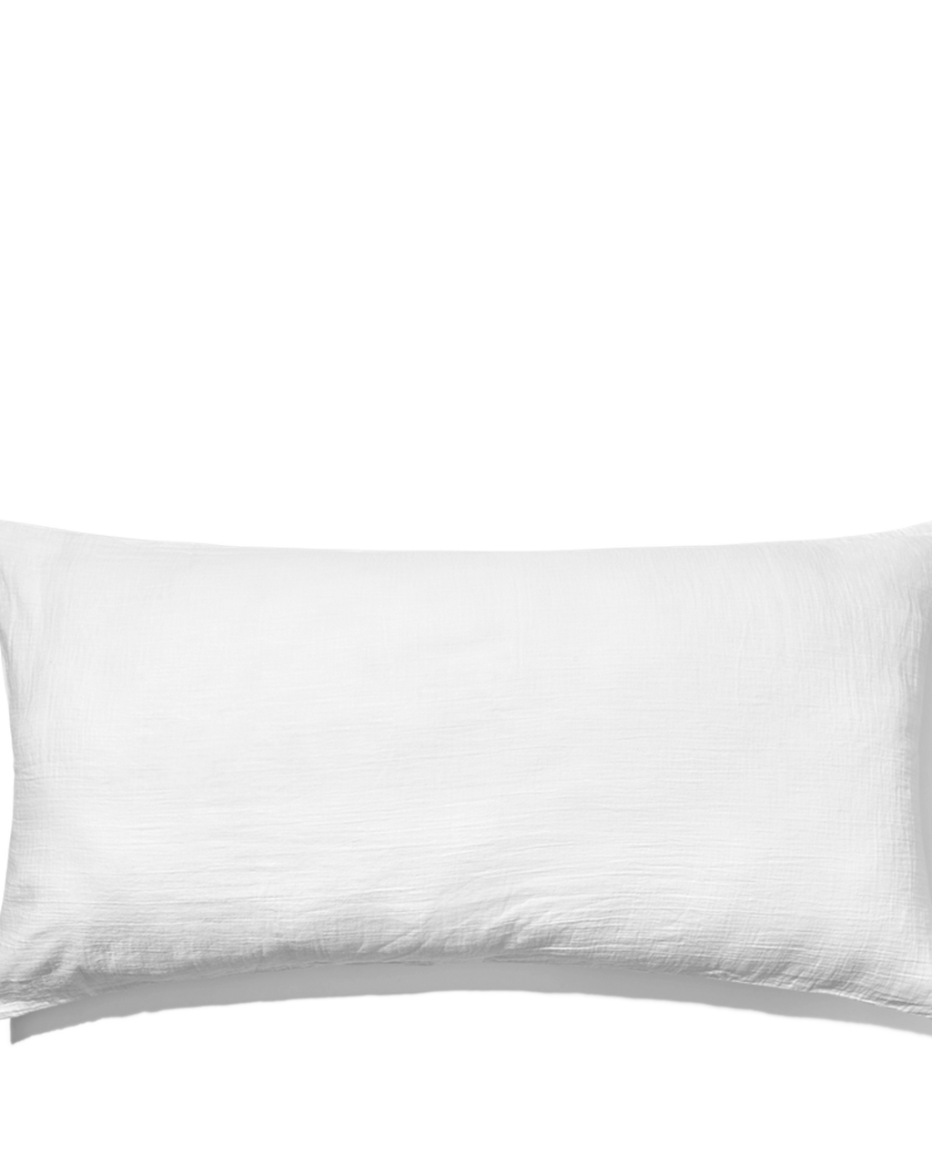 Merci - Coussin Rectangle En Gaze De Coton - Blanc De Meudon