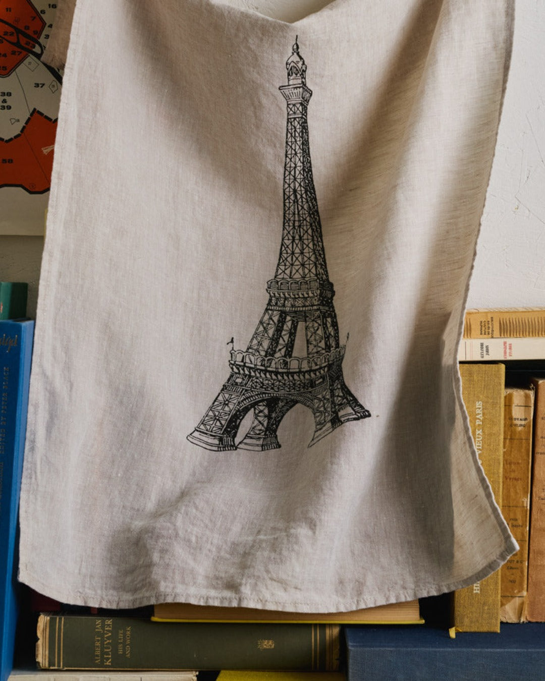 Serie Limitee Louise - Torchon En Lin Lavé Tour Eiffel