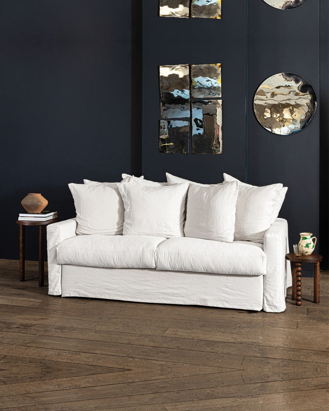 Merci - Convertible sofa cover - Optical White