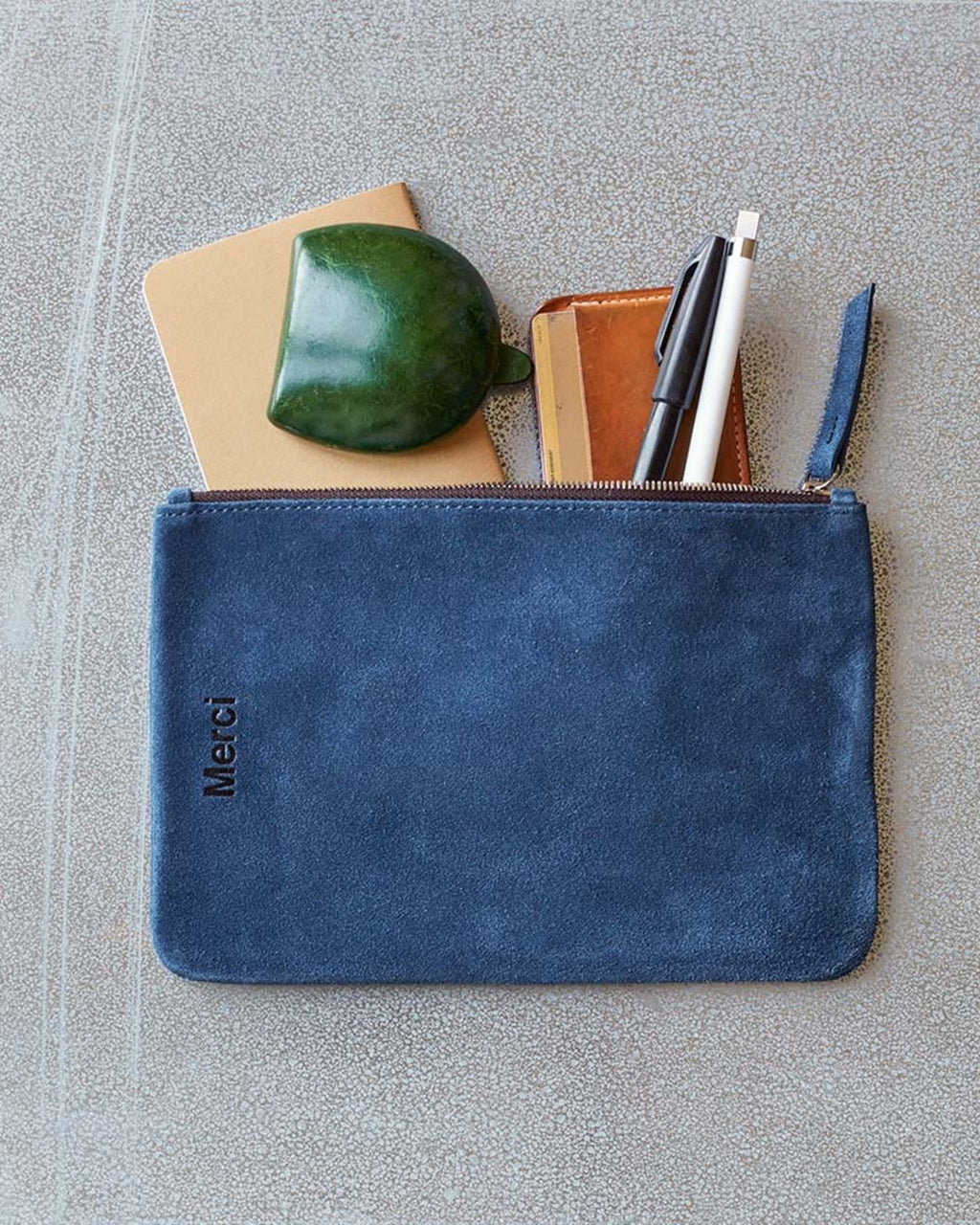 Merci - suede leather pouch - Oceania