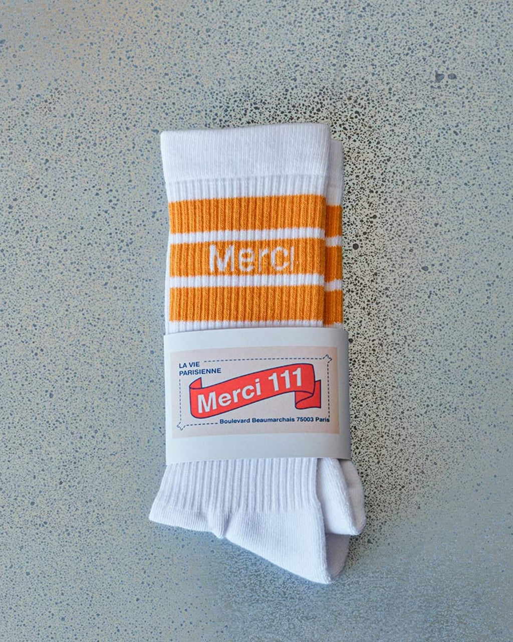Merci - Chaussettes En Coton - Jaune Cityse