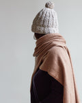 Merci - Bonnet En Laine- Blanc Cassé & Camel
