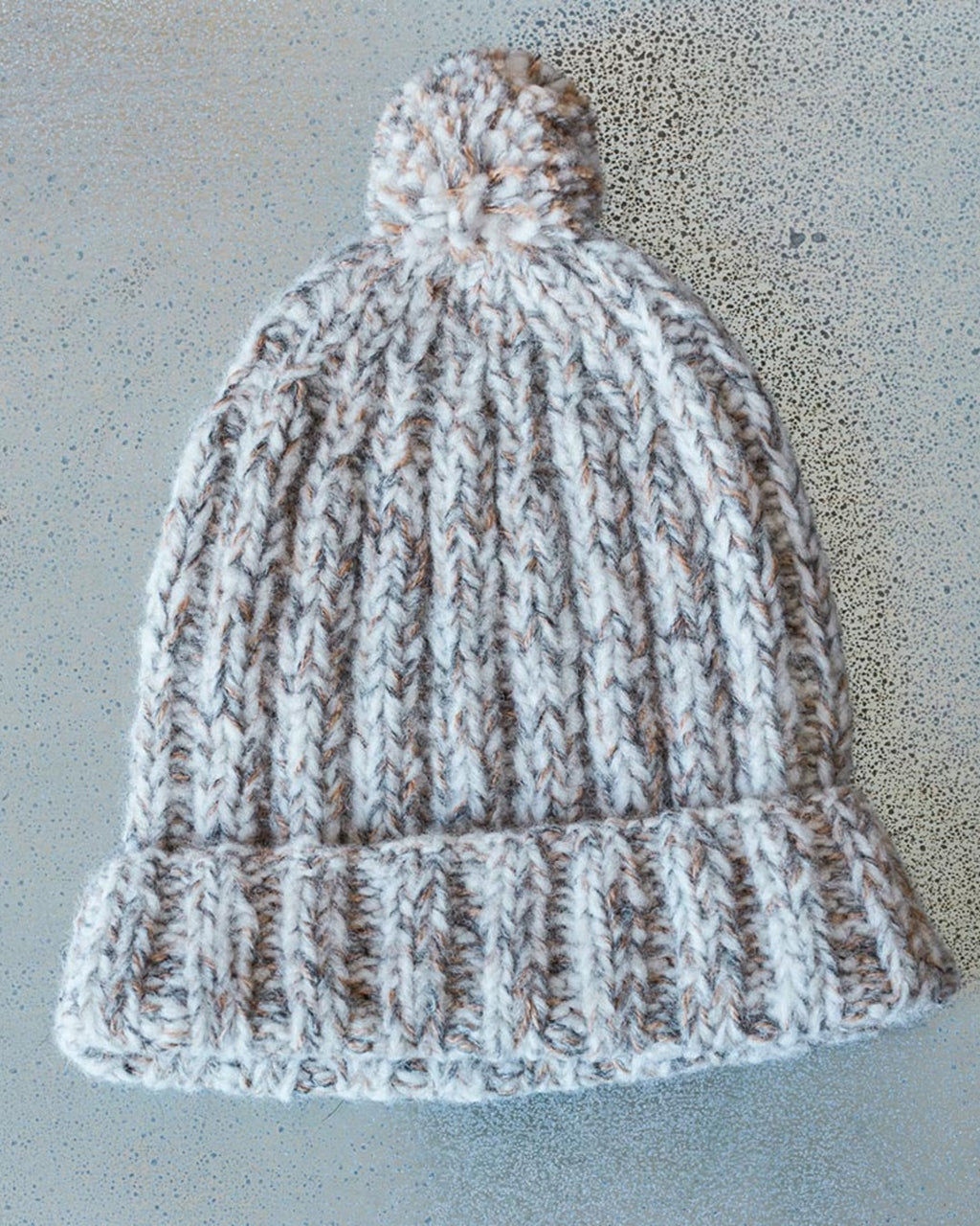 Merci - Bonnet En Laine- Blanc Cassé & Camel
