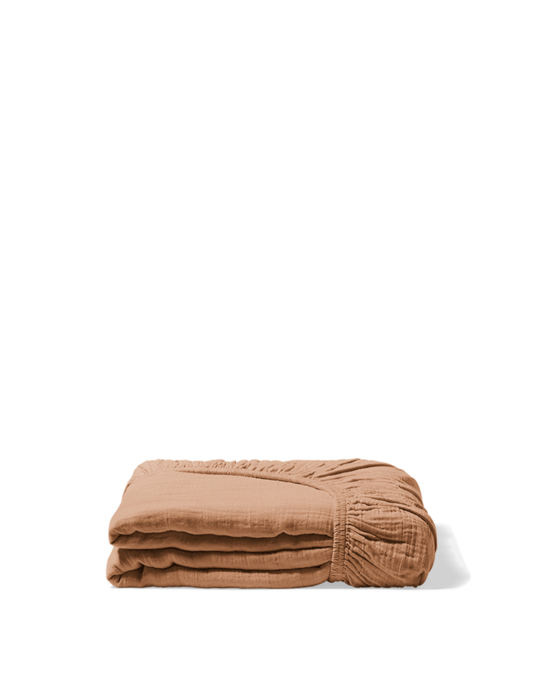 Merci - Cotton gauze fitted sheet - Eiffel Brown