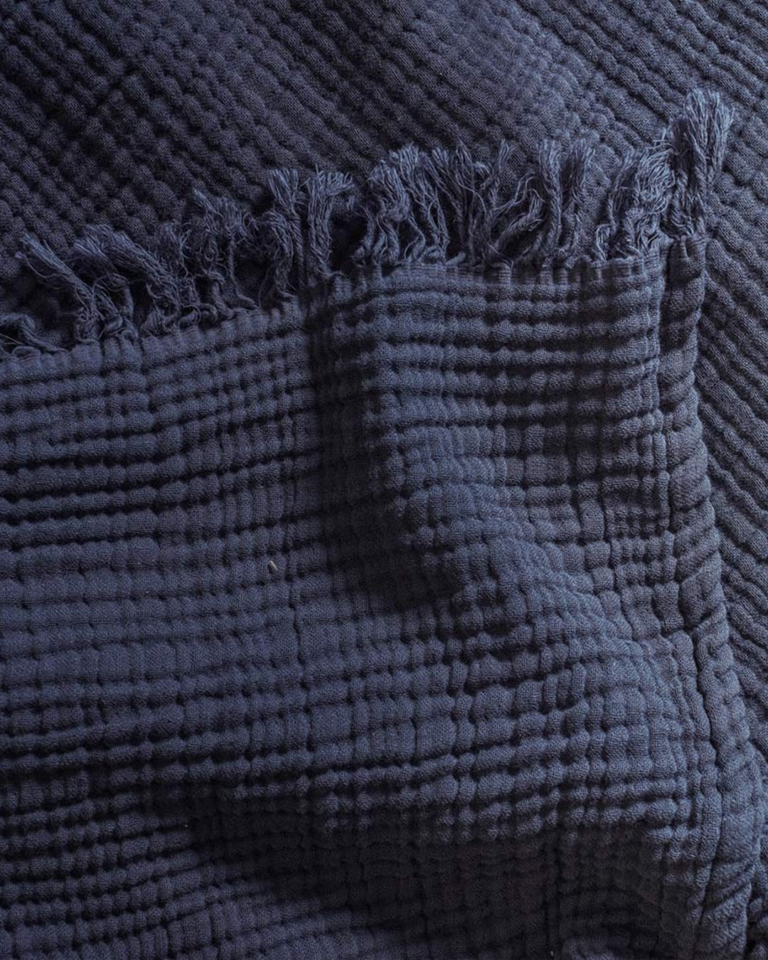 Merci - Cotton gauze plaid - Charcoal Grey