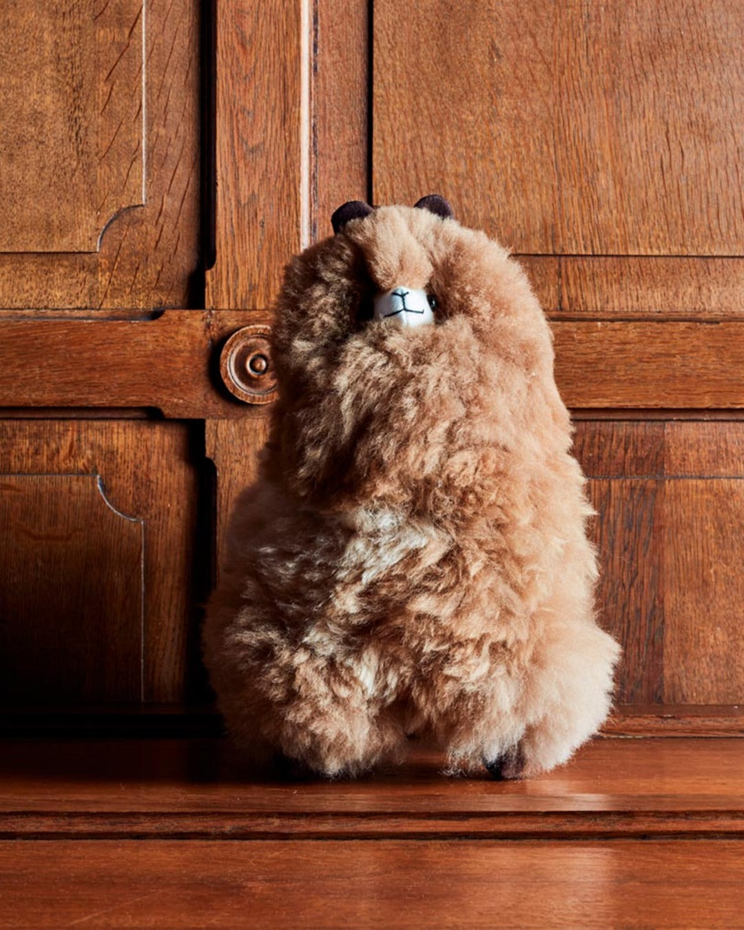 Inkari - Lama stuffed animal in alpaga wool - Sahara