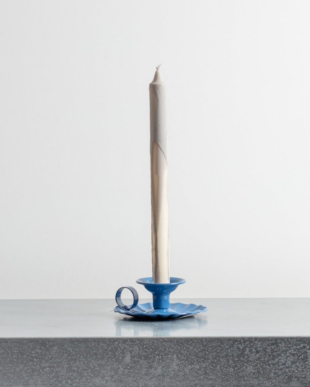 Italo Ottinetti - Aluminum candle holder - Blue