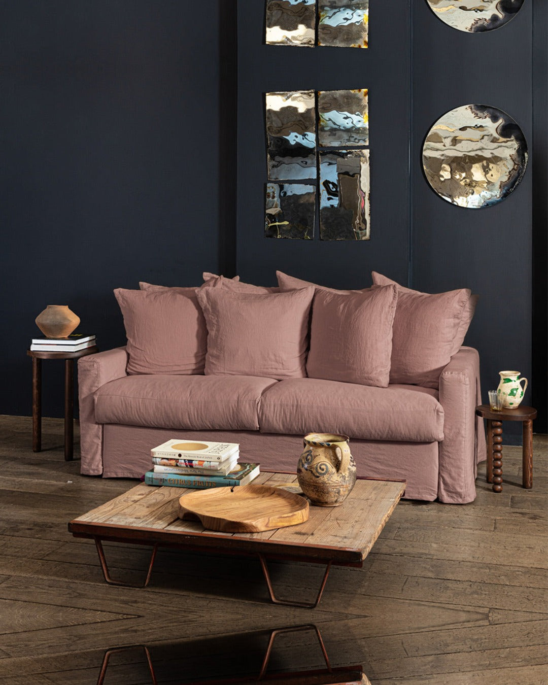 Merci - Convertible 3-seater sofa - Clay Pink