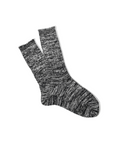 Chaussettes Merci Paris Anonymous ISM 5 Color Mix Crew en coton gris chiné avec maille côtelée épaisse