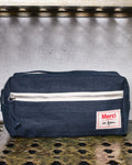 Merci - Trousse De Toilette En Lin Lavé - Bleu Encre