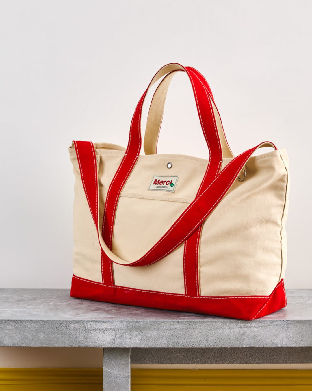 Merci - Cabas Candide En Canvas - Rouge