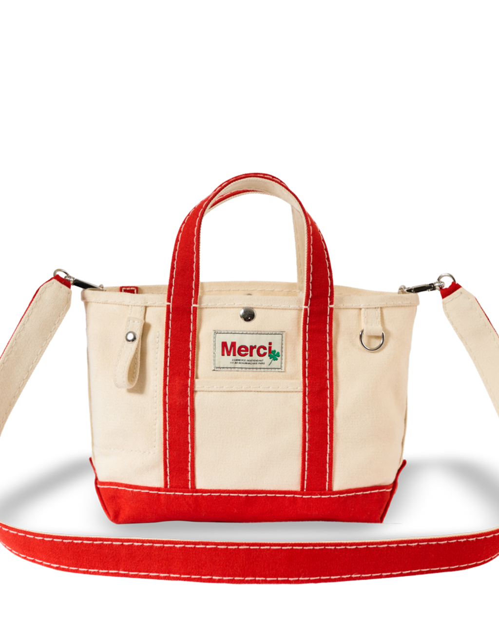 Merci - Cabas Candide En Canvas - Rouge