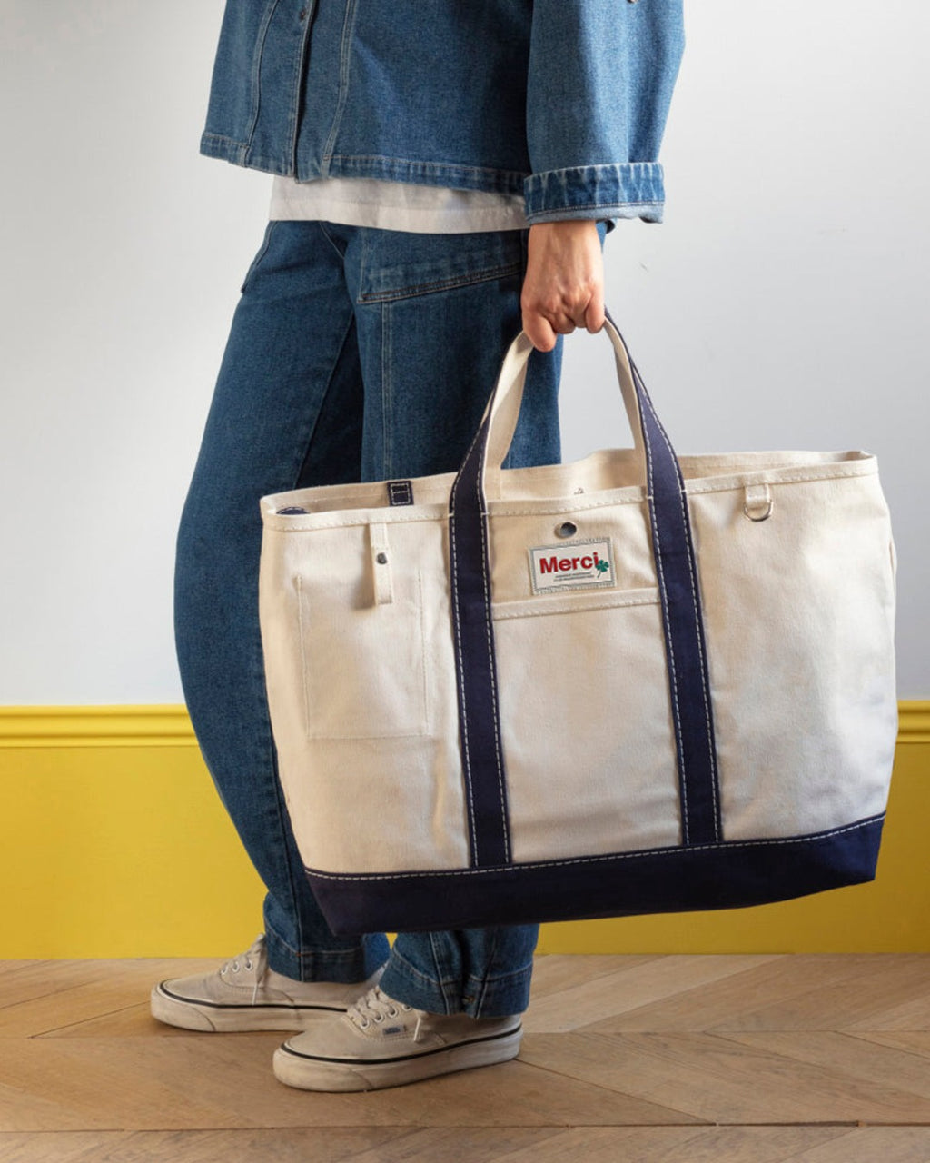 Merci - Candide shopping bag in canvas - Navy