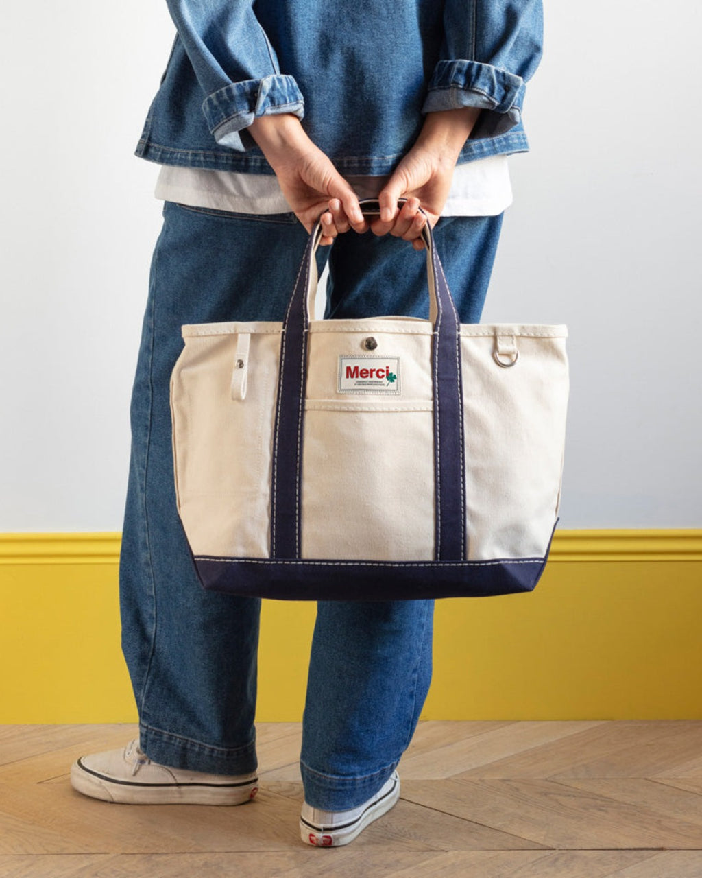 Merci - Candide shopping bag in canvas - Navy