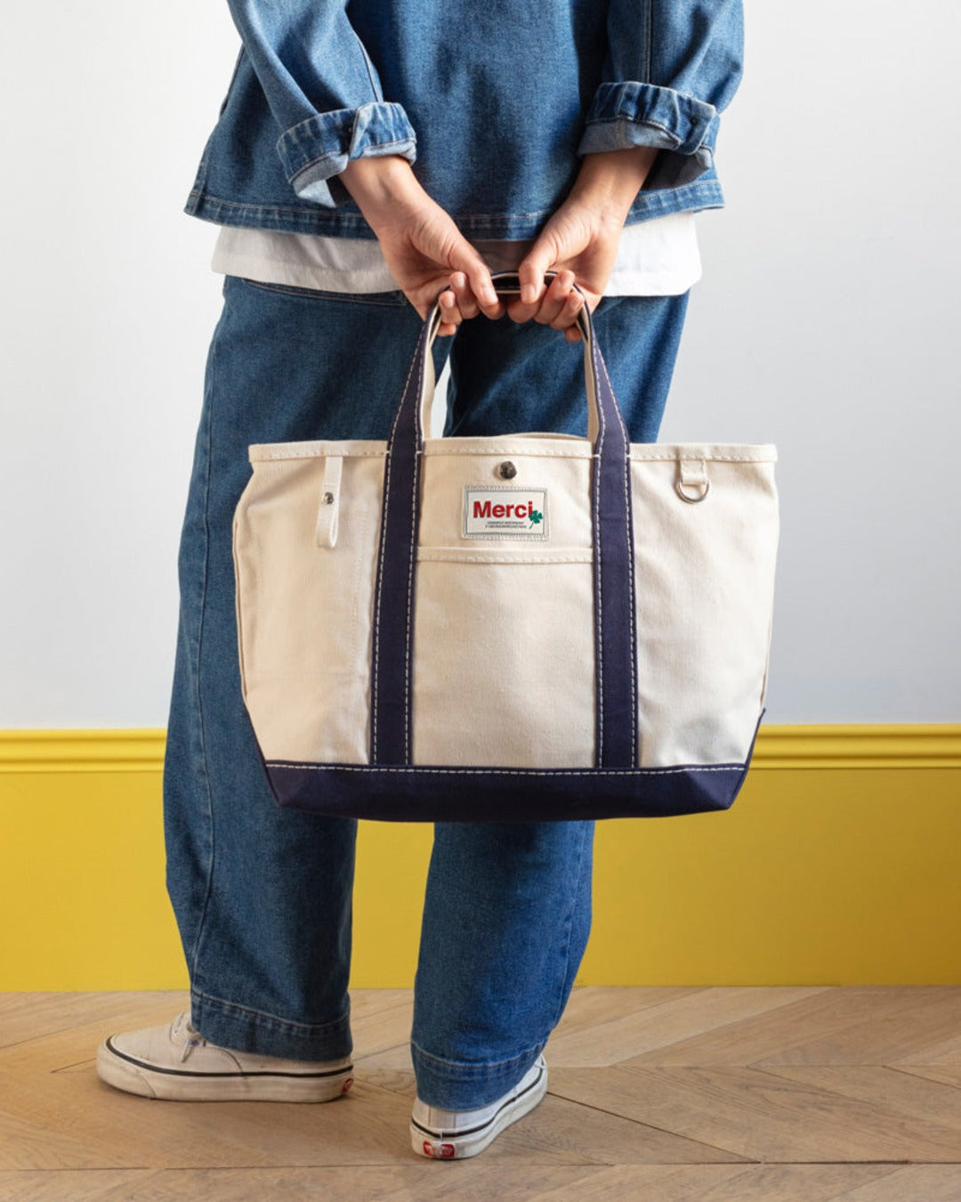Merci - Candide shopping bag in canvas - Navy