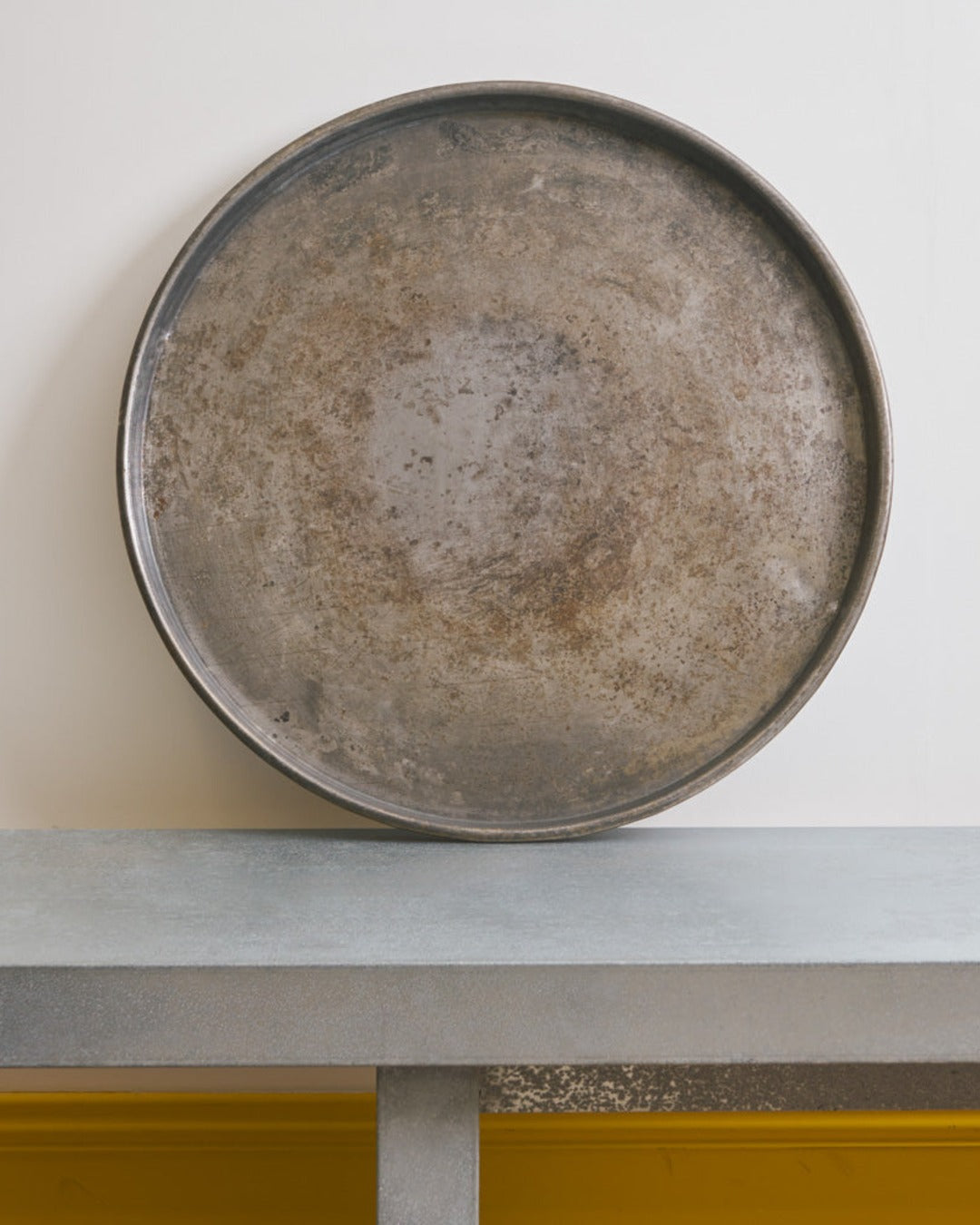 Puebco - Plateau Rond En Métal - Vintage