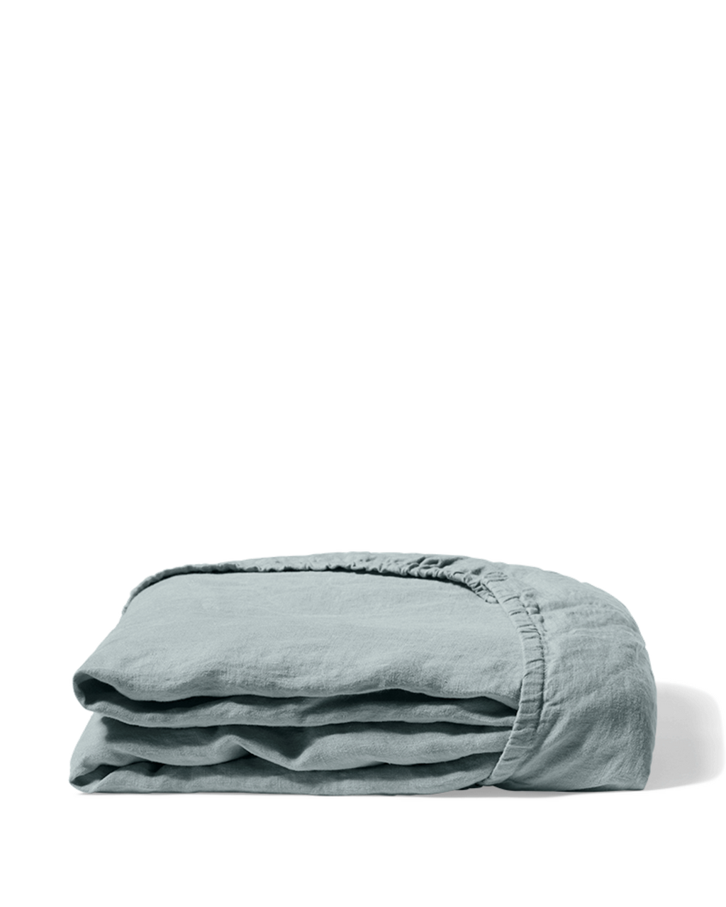 Merci - Washed linen fitted sheet - Vesuvius Grey