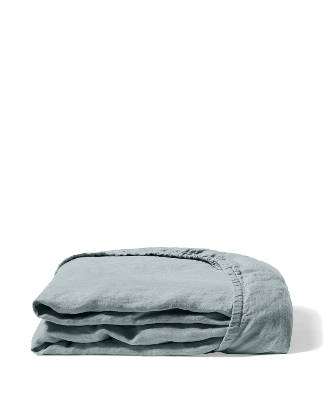 Merci - Washed linen fitted sheet - Vesuvius Grey
