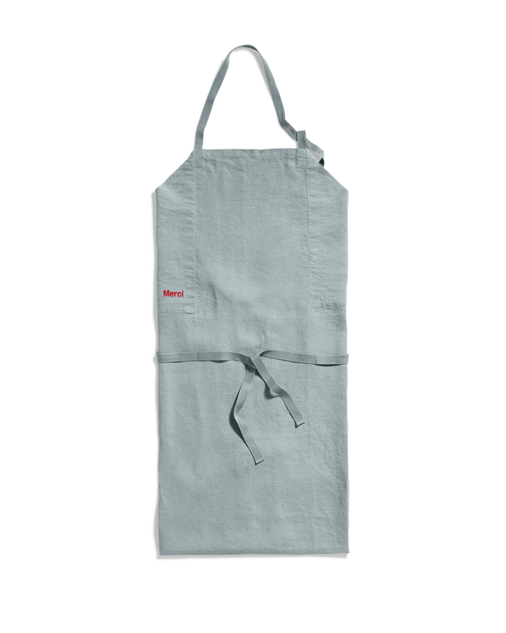 Merci - Washed linen apron - Vesuvius Grey