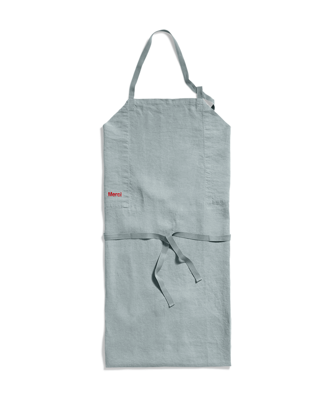 Merci - Tablier En Lin Lavé - Gris Vésuve