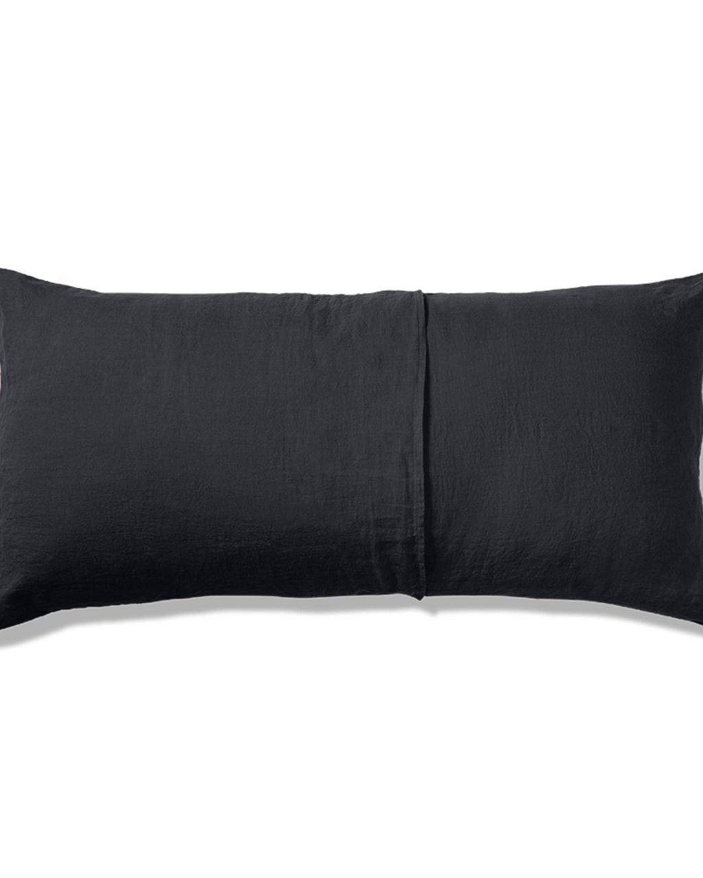 Merci - Rectangular cushion in washed linen - Ink Blue