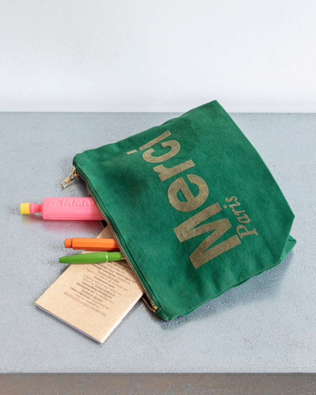 Merci - Pochette En Coton - Vert