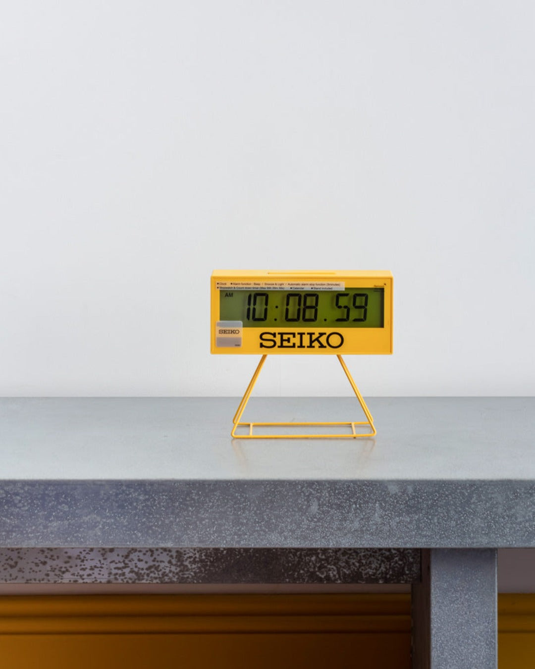Seiko Clocks - Alarm clock Seiko digital display - Yellow