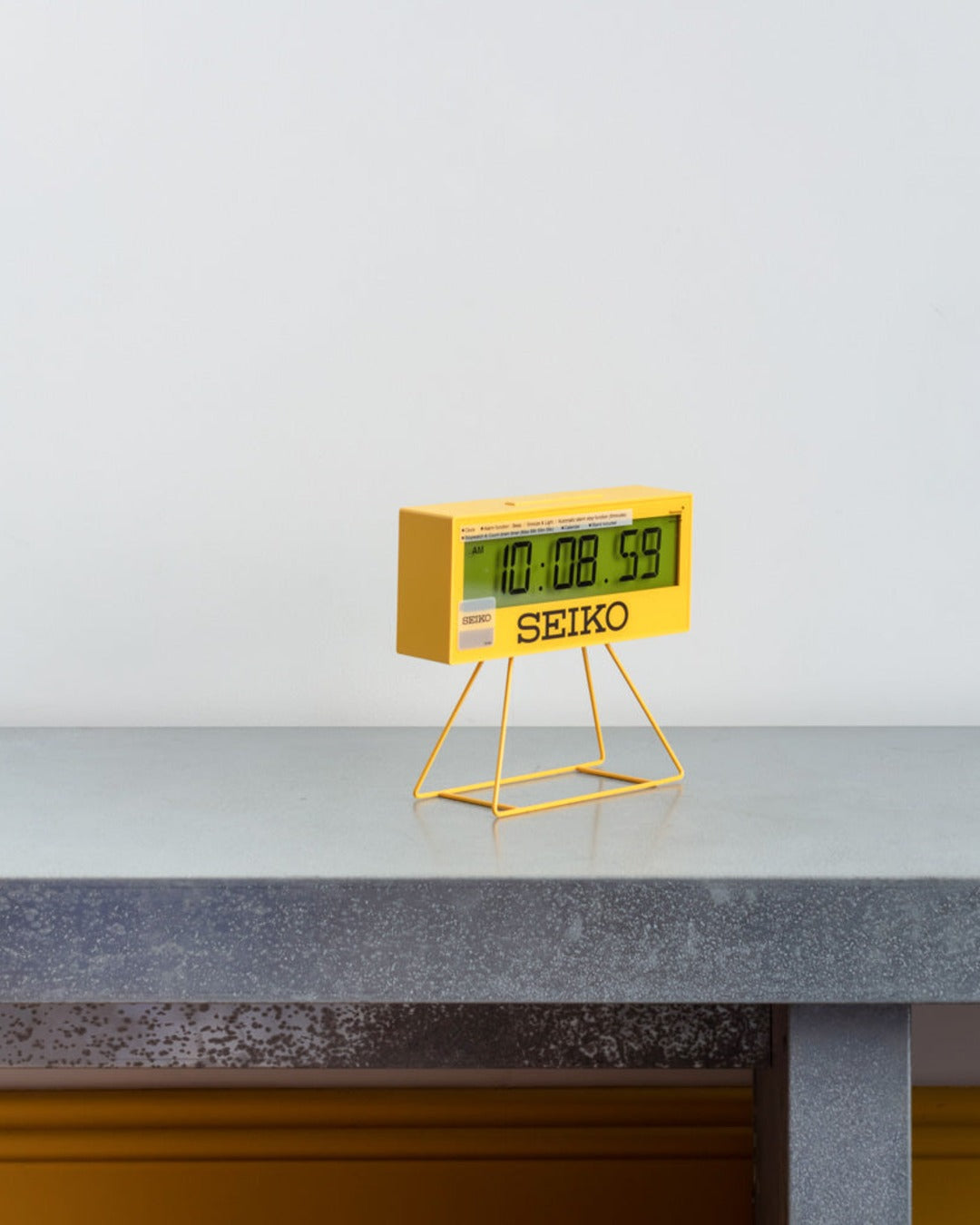 Seiko Clocks - Alarm clock Seiko digital display - Yellow