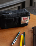 Merci - Washed linen pencil case - Ink Blue