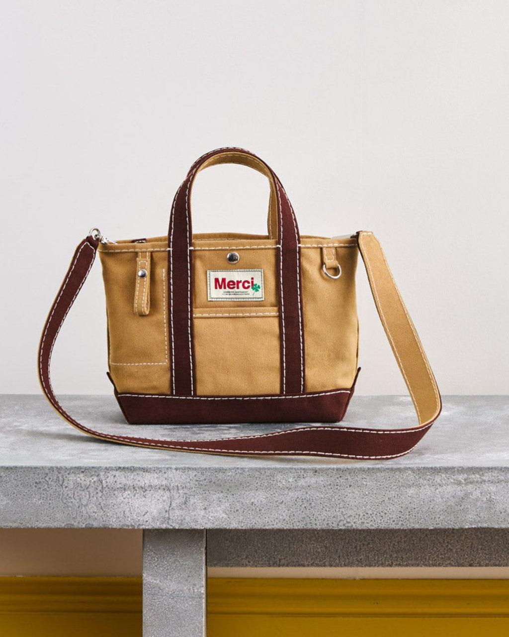 Merci - Cabas Candide En Canvas - Marron
