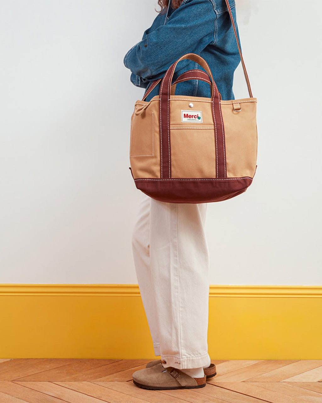 Merci - Cabas Candide En Canvas - Marron