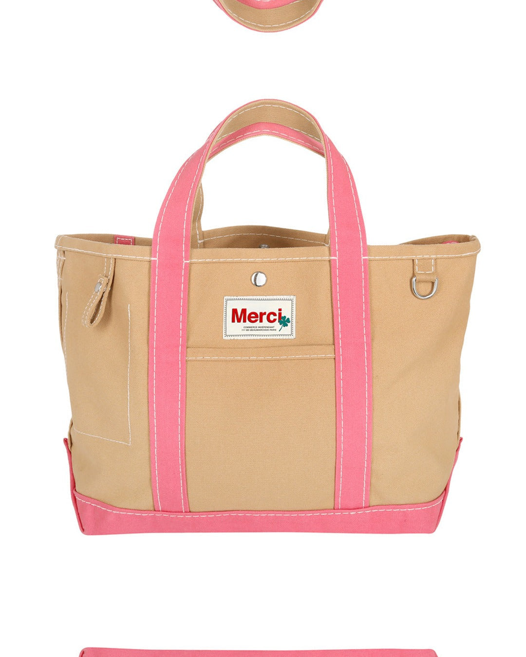Merci - Cabas Candide En Canvas - Rose