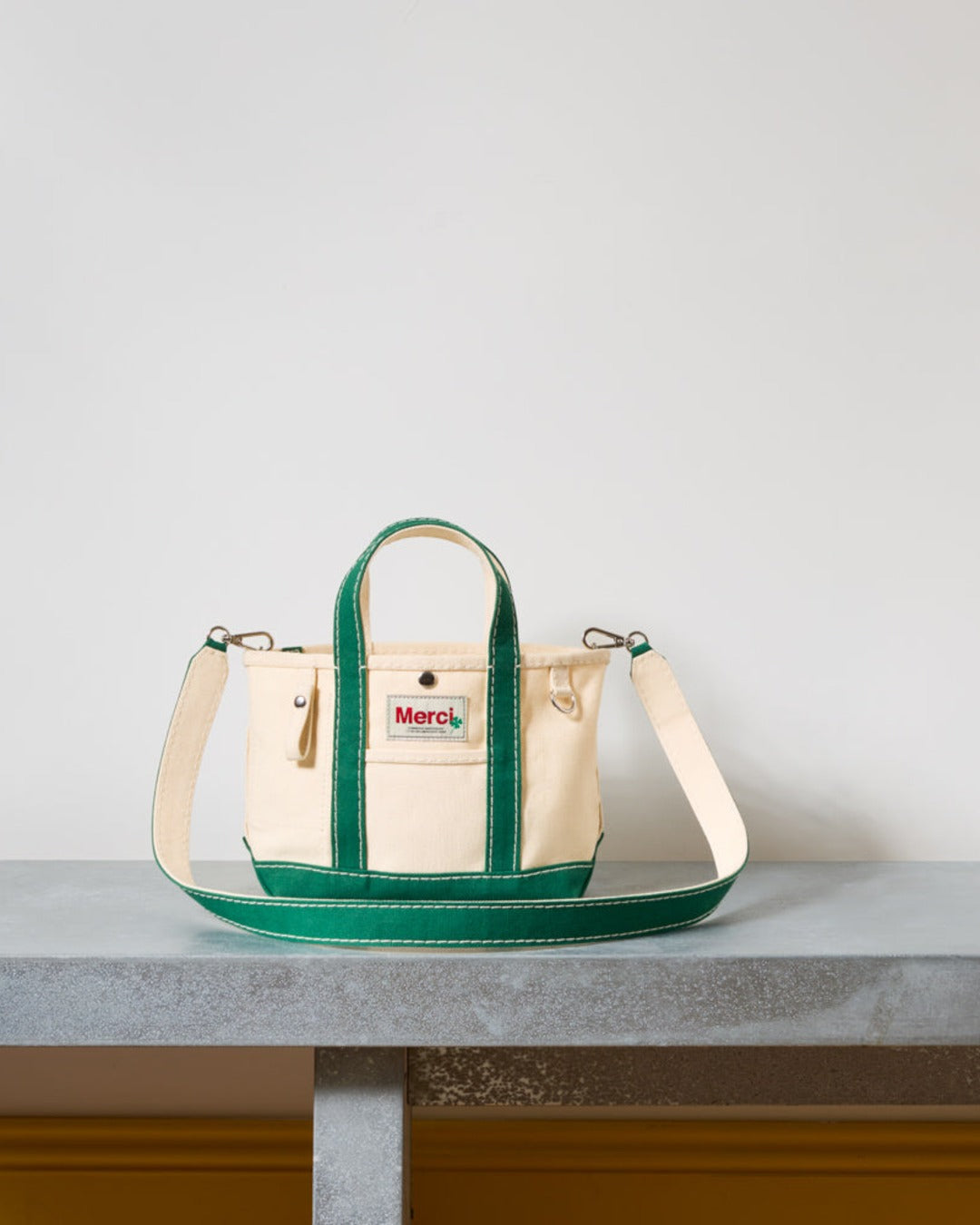 Merci - Cabas Candide En Canvas - Vert