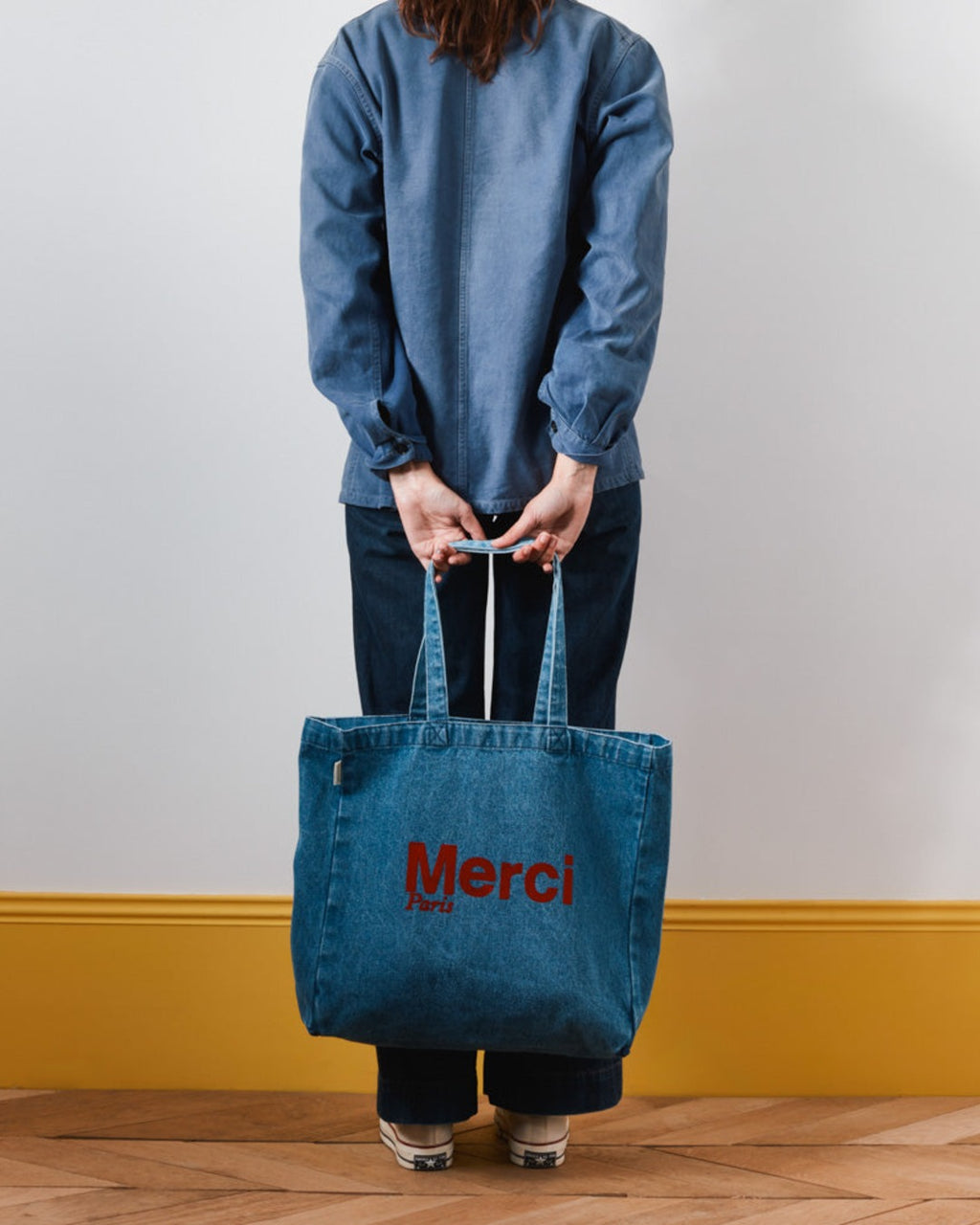 Merci - Tote Bag En Coton - Denim