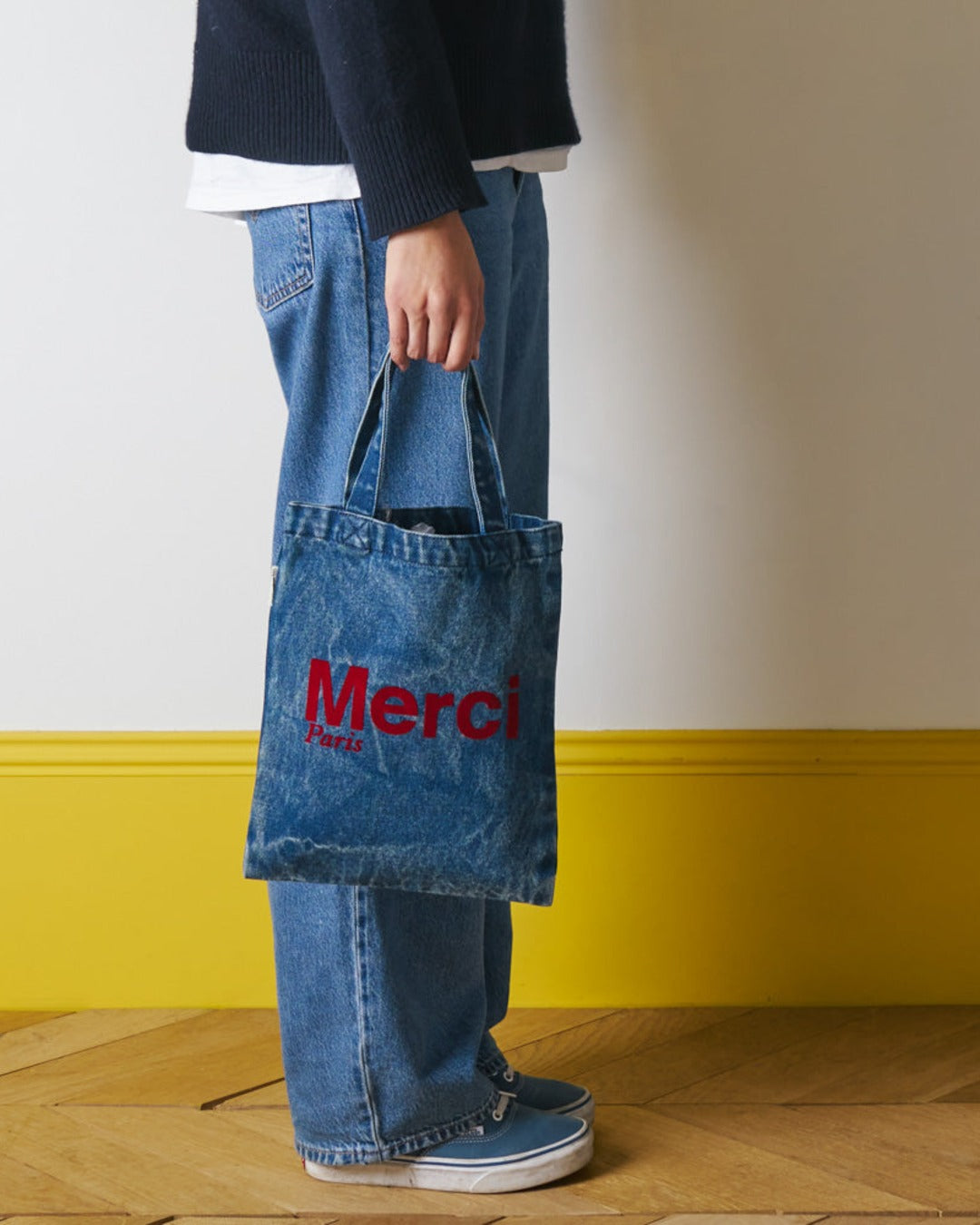 Merci - Tote Bag En Coton - Denim