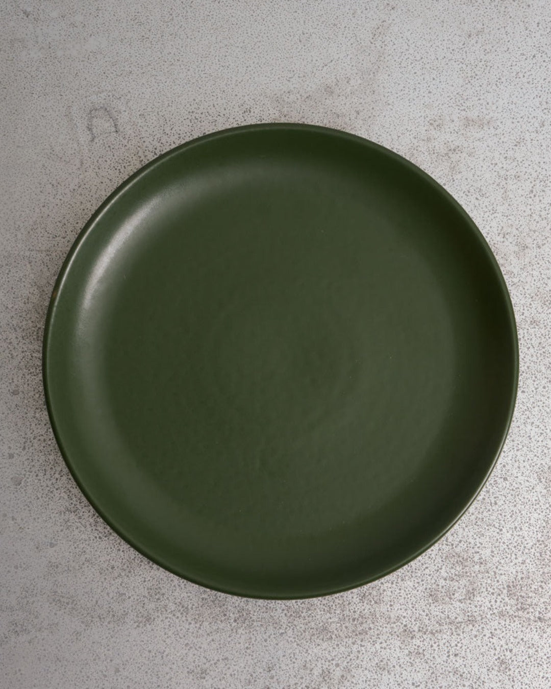 Merci - Assiette Plate En Grès - Kaki