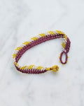 Ottomania - Stripes crochet bracelet - Burgundy