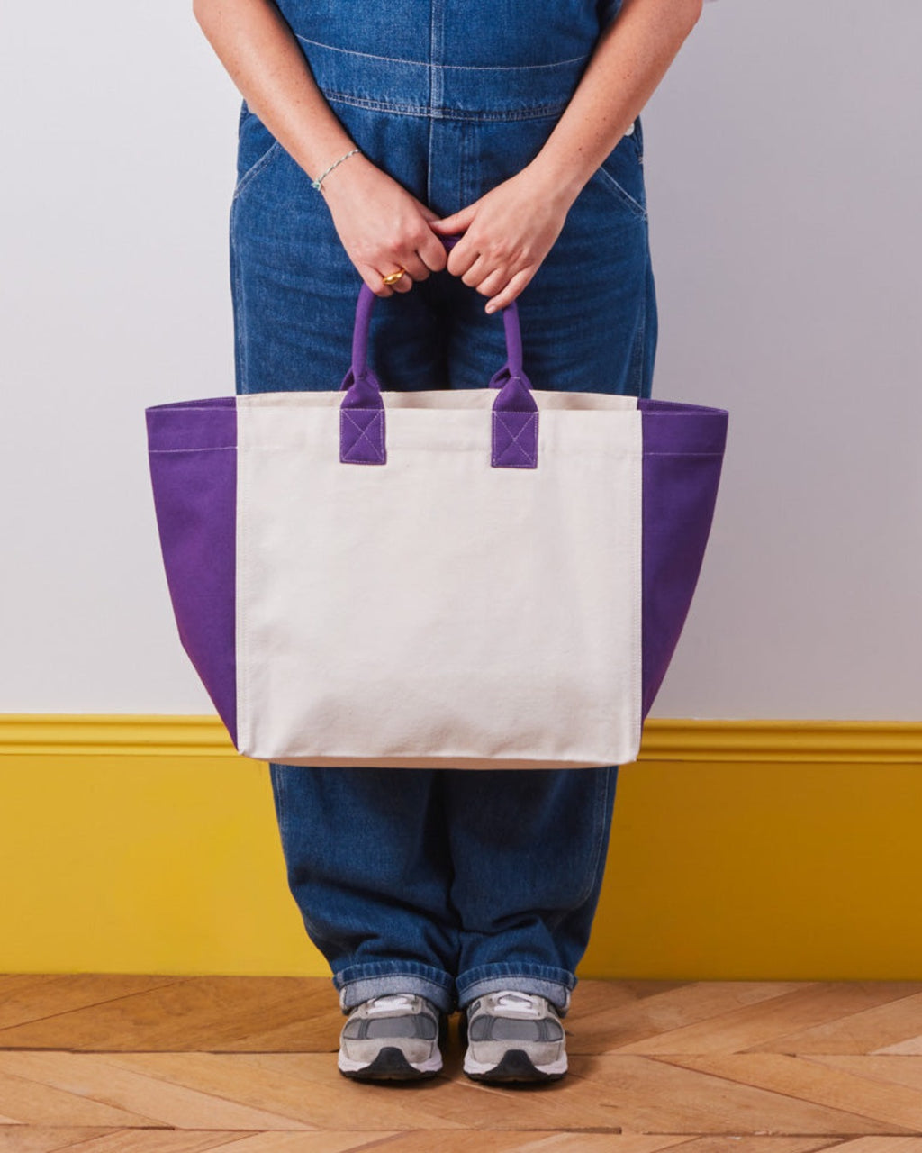 Merci - Clover-Heart Shopping Bag - Purple