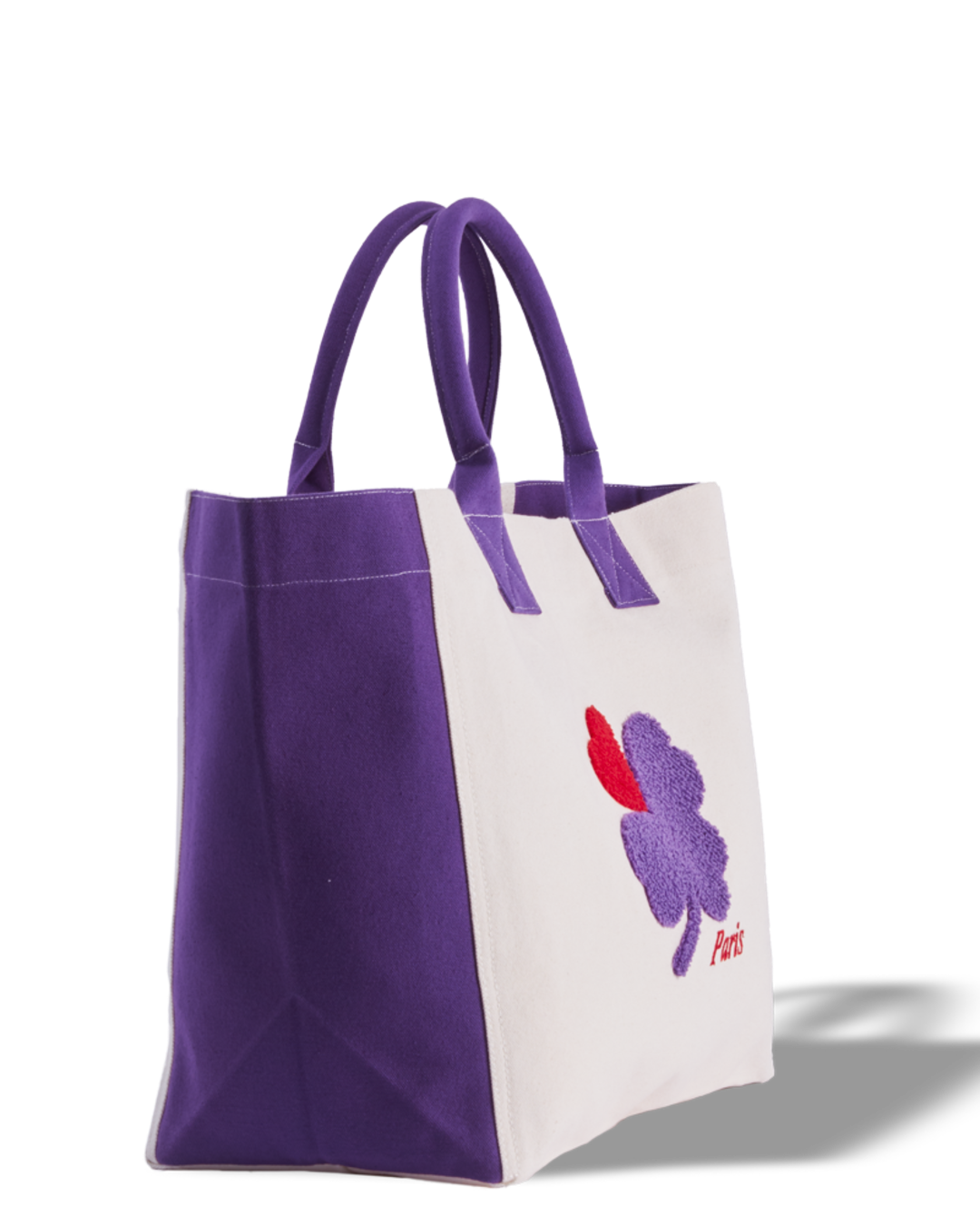 Merci - Clover-Heart Shopping Bag - Purple