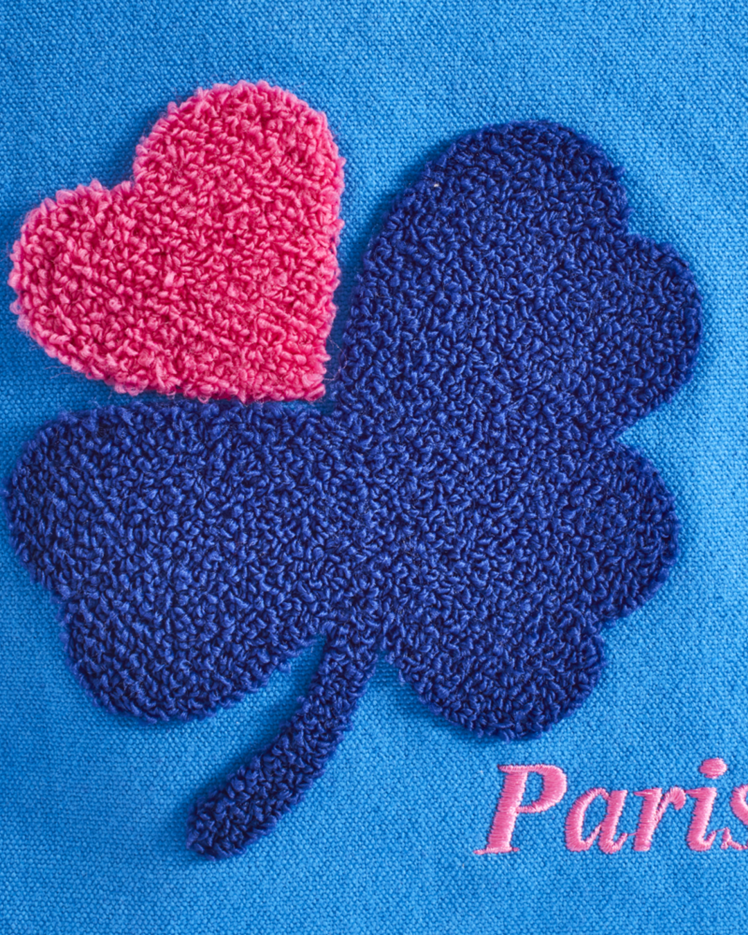 Merci - Clover-Heart Shopping Bag - Blue