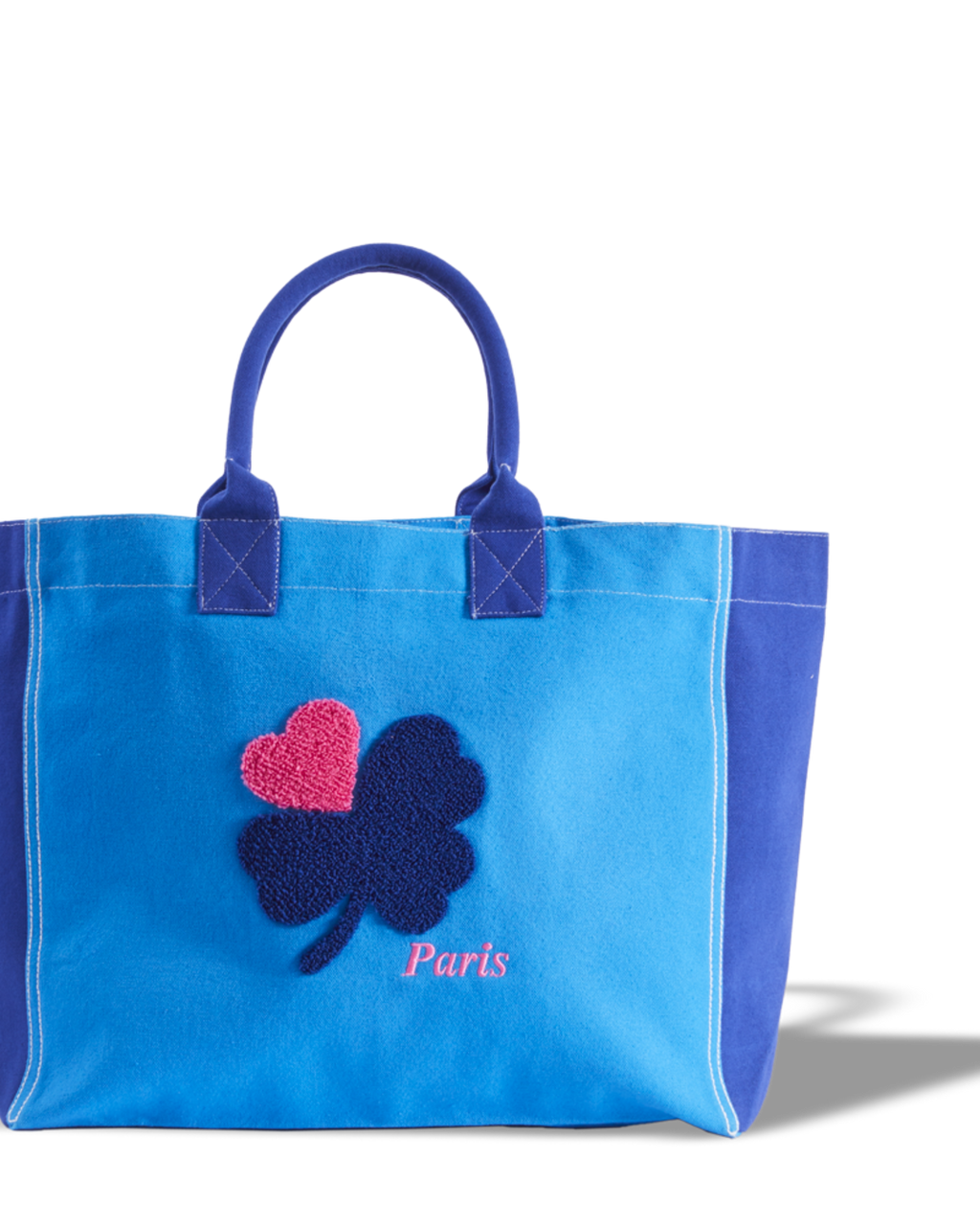 Merci - Clover-Heart Shopping Bag - Blue