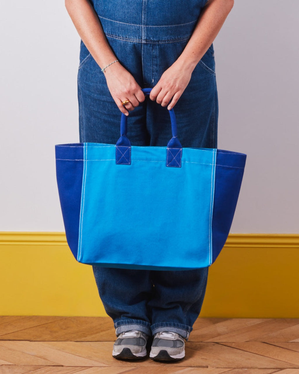 Merci - Clover-Heart Shopping Bag - Blue