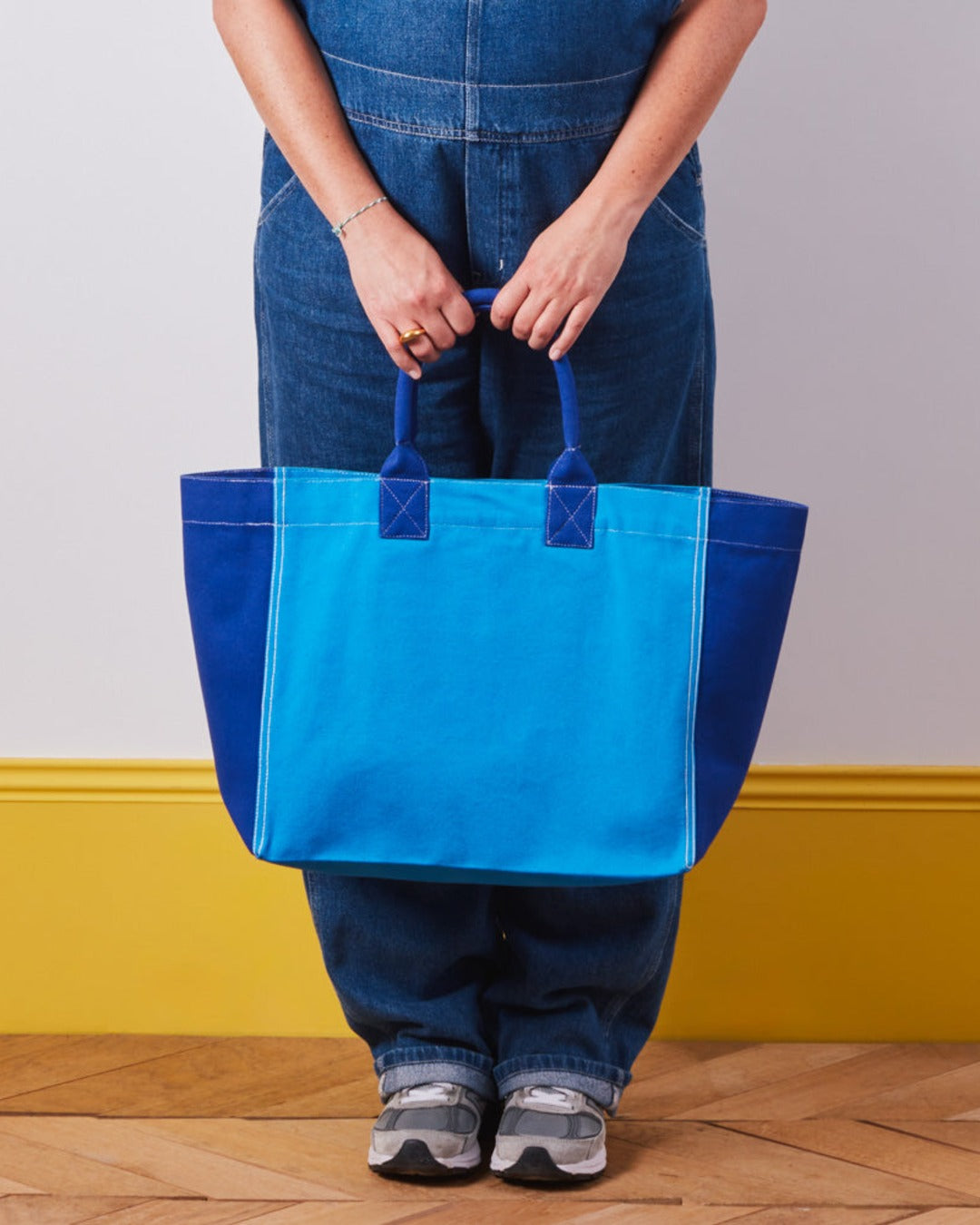Merci - Clover-Heart Shopping Bag - Blue