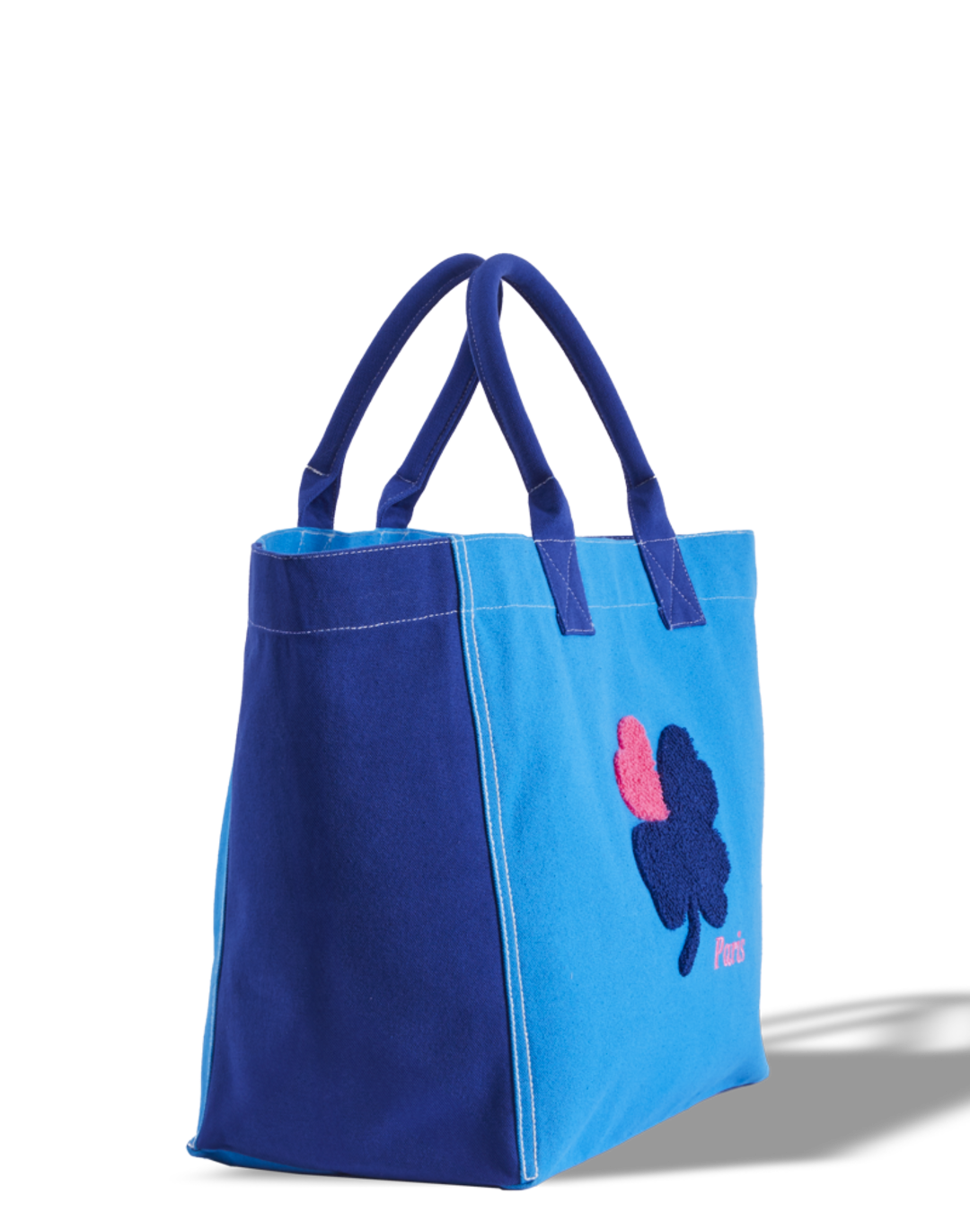 Merci - Clover-Heart Shopping Bag - Blue
