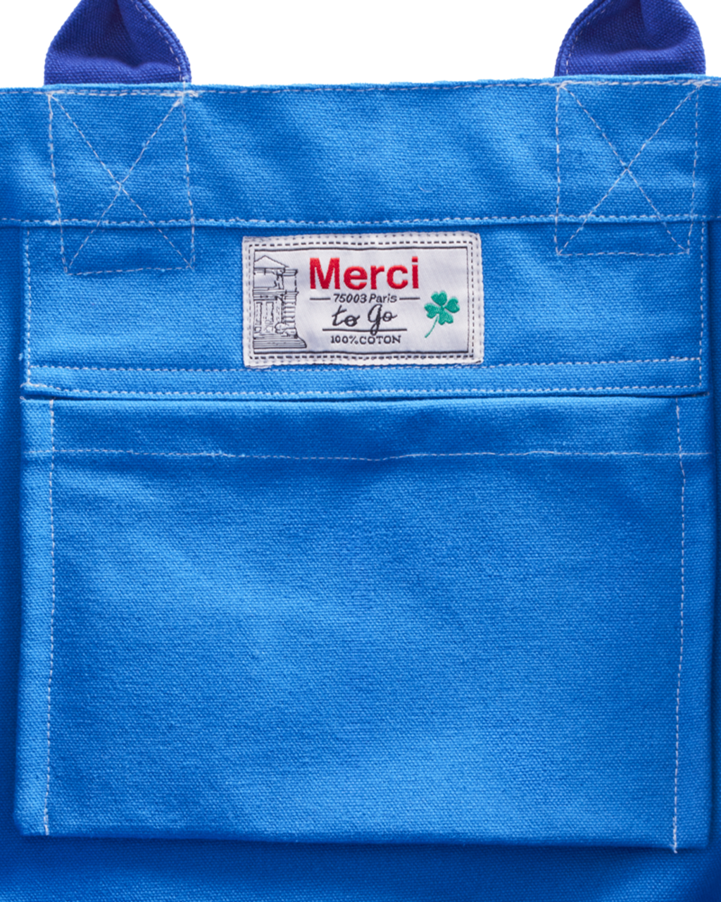 Merci - Clover-Heart Shopping Bag - Blue