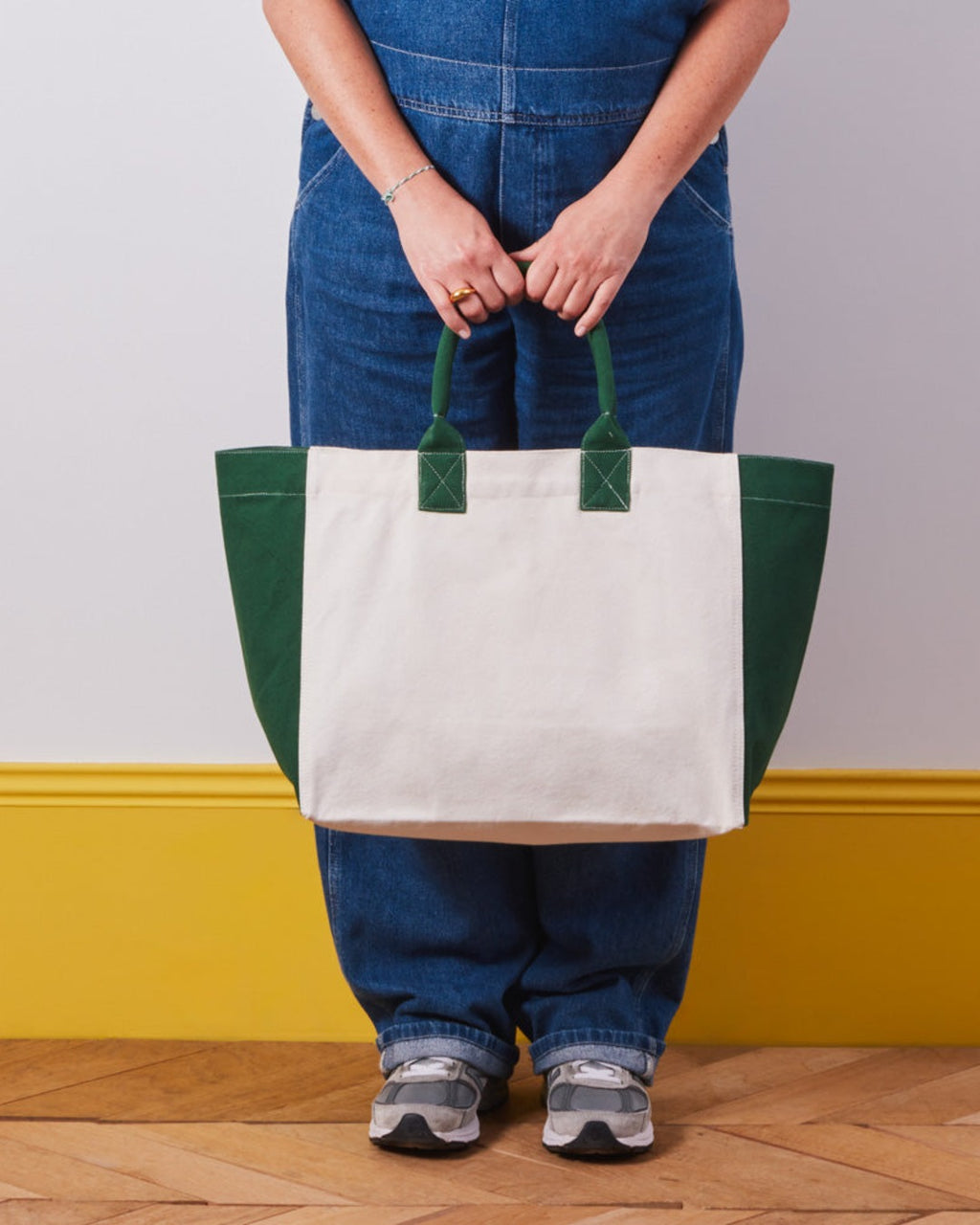 Merci - Clover-Heart Shopping Bag - Green